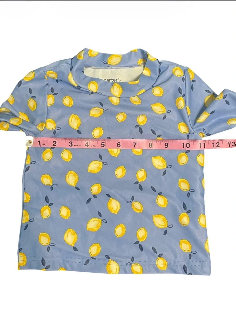 Carter's Blue Lemon Print Rashguard Two-Piece Swim Set